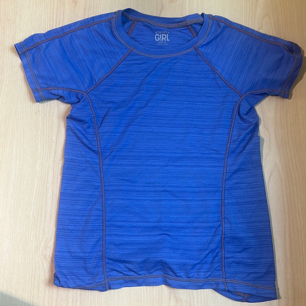 Athleta Girl Blue Purple Sport T-Shirt Top